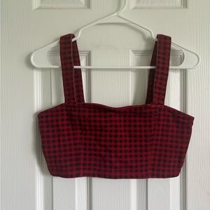 Red Plaid Top